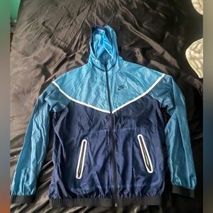 Rare Nike Tech Windrunner Jacket Hyperfuse Nylon Blue sliver